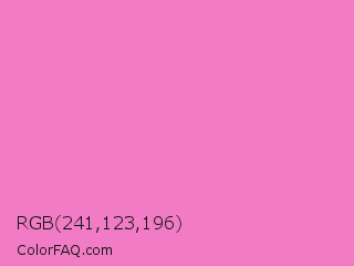 RGB 241,123,196 Color Image