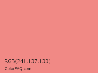 RGB 241,137,133 Color Image