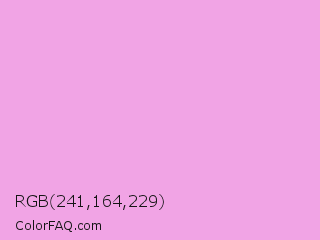 RGB 241,164,229 Color Image