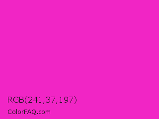 RGB 241,37,197 Color Image