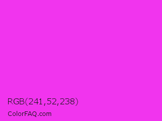 RGB 241,52,238 Color Image
