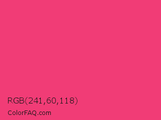 RGB 241,60,118 Color Image
