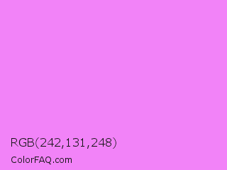 RGB 242,131,248 Color Image