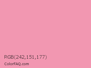 RGB 242,151,177 Color Image