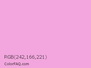 RGB 242,166,221 Color Image