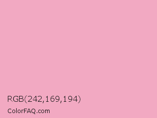 RGB 242,169,194 Color Image