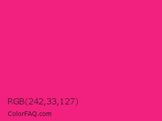 RGB 242,33,127 Color Image