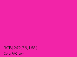 RGB 242,36,168 Color Image