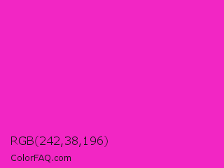 RGB 242,38,196 Color Image