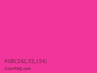 RGB 242,53,154 Color Image