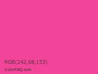 RGB 242,68,153 Color Image
