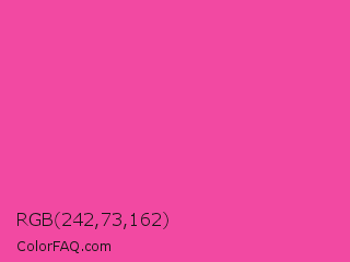 RGB 242,73,162 Color Image