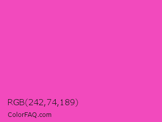 RGB 242,74,189 Color Image