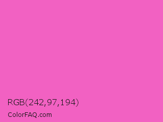 RGB 242,97,194 Color Image