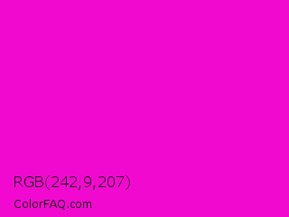 RGB 242,9,207 Color Image