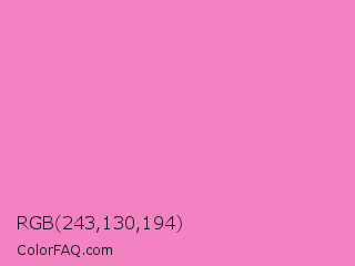 RGB 243,130,194 Color Image