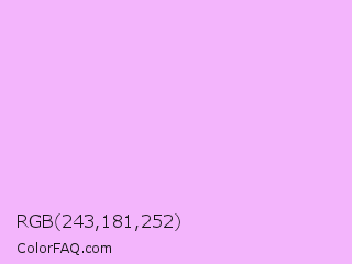 RGB 243,181,252 Color Image
