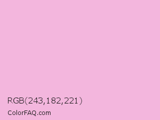 RGB 243,182,221 Color Image