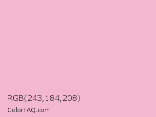 RGB 243,184,208 Color Image