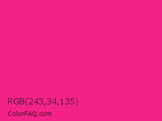 RGB 243,34,135 Color Image