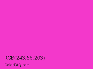 RGB 243,56,203 Color Image