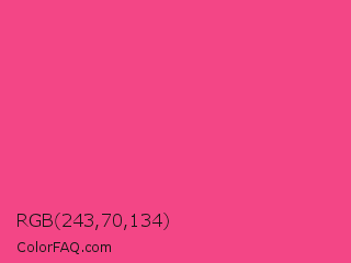 RGB 243,70,134 Color Image