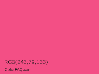 RGB 243,79,133 Color Image