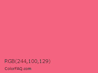 RGB 244,100,129 Color Image