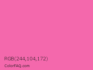 RGB 244,104,172 Color Image
