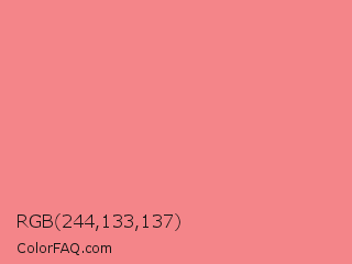 RGB 244,133,137 Color Image