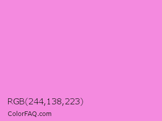 RGB 244,138,223 Color Image
