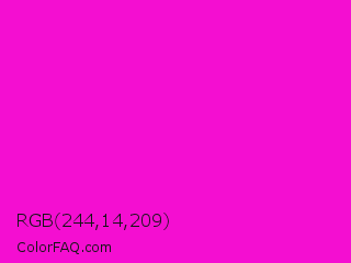 RGB 244,14,209 Color Image