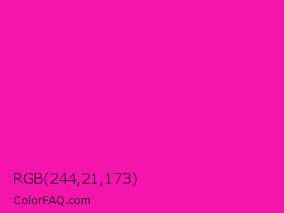 RGB 244,21,173 Color Image