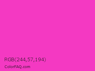 RGB 244,57,194 Color Image