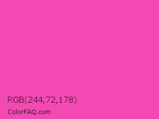 RGB 244,72,178 Color Image
