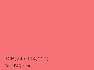 RGB 245,114,119 Color Image