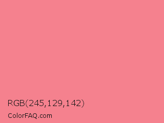 RGB 245,129,142 Color Image