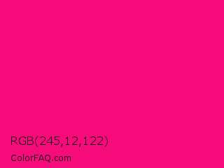 RGB 245,12,122 Color Image