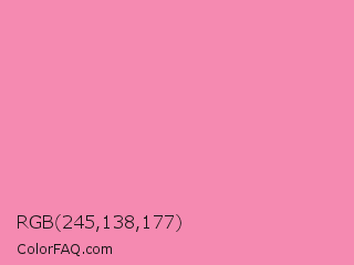 RGB 245,138,177 Color Image