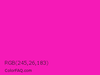 RGB 245,26,183 Color Image