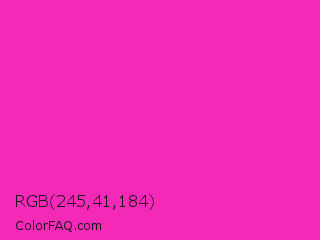 RGB 245,41,184 Color Image