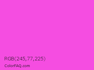 RGB 245,77,225 Color Image