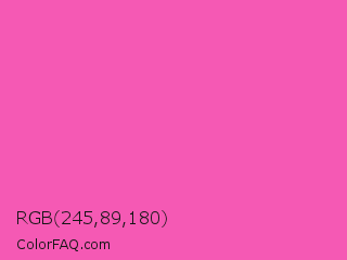 RGB 245,89,180 Color Image