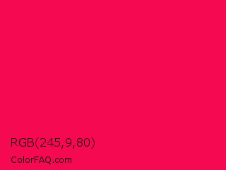 RGB 245,9,80 Color Image