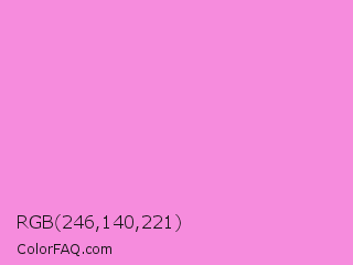 RGB 246,140,221 Color Image