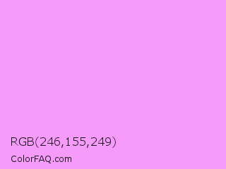 RGB 246,155,249 Color Image