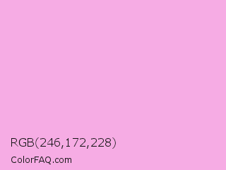 RGB 246,172,228 Color Image