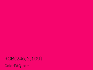 RGB 246,5,109 Color Image