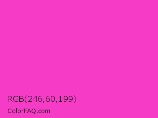 RGB 246,60,199 Color Image