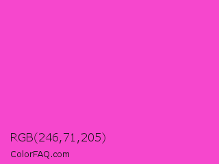 RGB 246,71,205 Color Image
